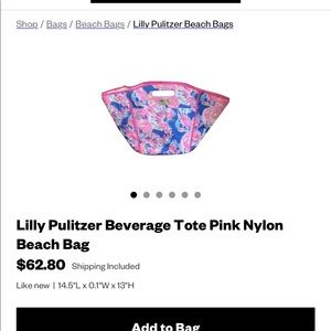 Lilly Pulitzer beach bag